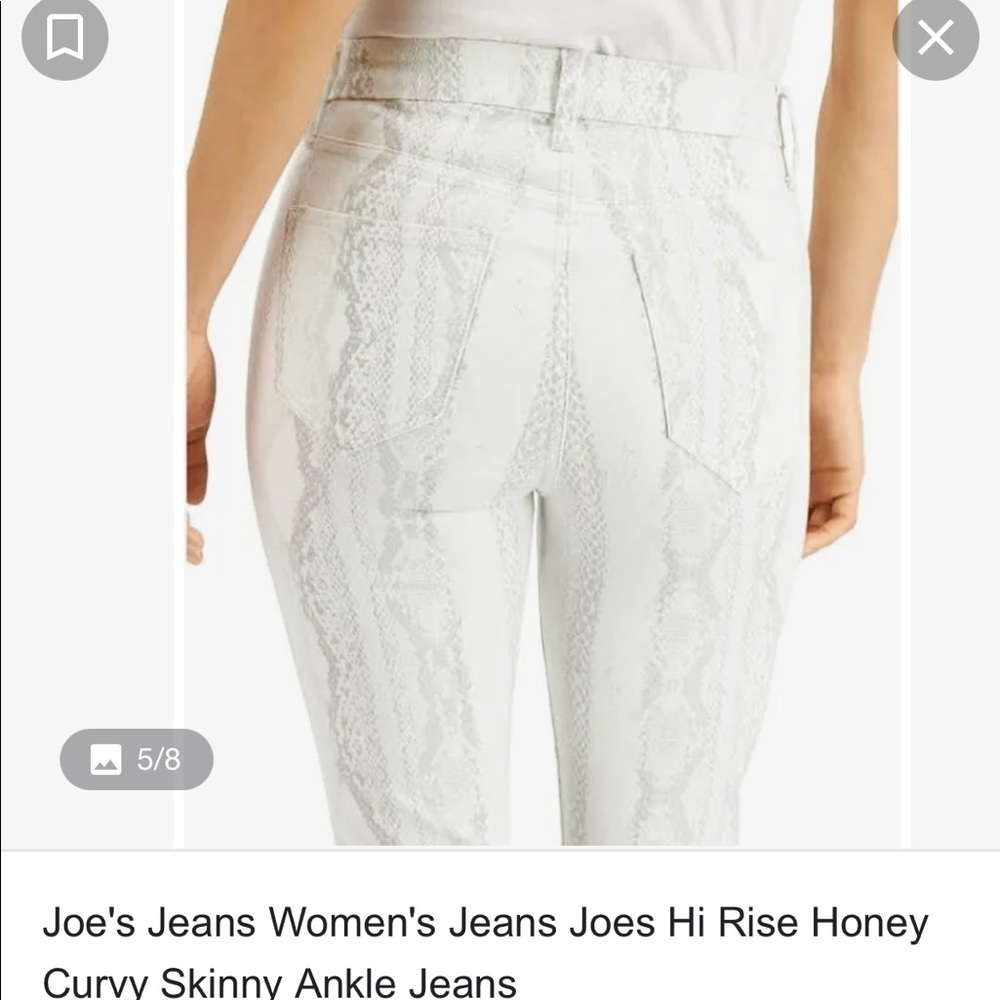 Joe’s Women's Jeans Joes Hi Rise Honey Curvy Skinny Ankle Jeans - Picture 7 of 8